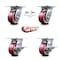 Service Caster 4 Inch Poly on Aluminum Swivel Caster Swivel Locks 2 Brakes, 2PK SCC-35S420-PAR-BSL-2-SLB-2 - alternate 3